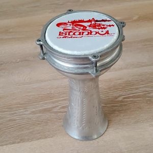 Drum Metal Doumbek with Synthetic Head Istanbul Mehmet made in Turkey